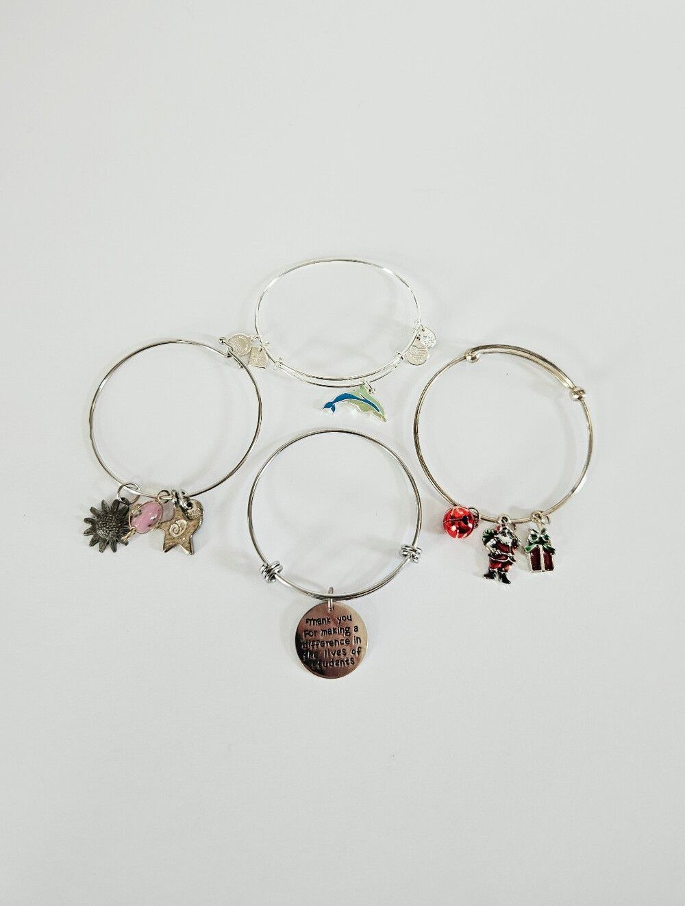 Dune Jewelry Starfish Alix & Ani Dolphin Christmas Teacher Set Charm Bracelets 4